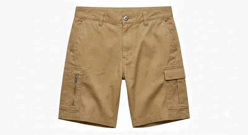 Shorts cargo beige para hombre - 1