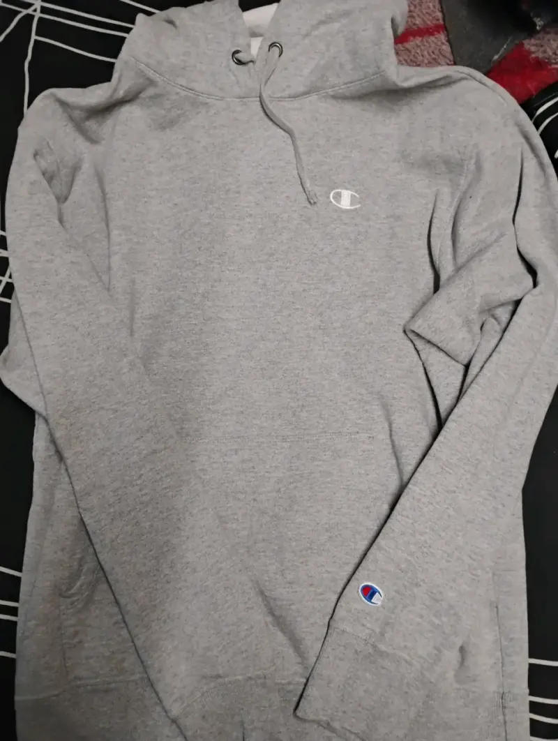 Polerón gris Champion con capucha talla S - 1