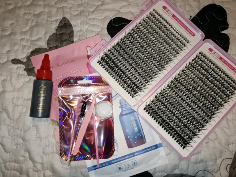 Kit de extensiones de pestañas con pegamento