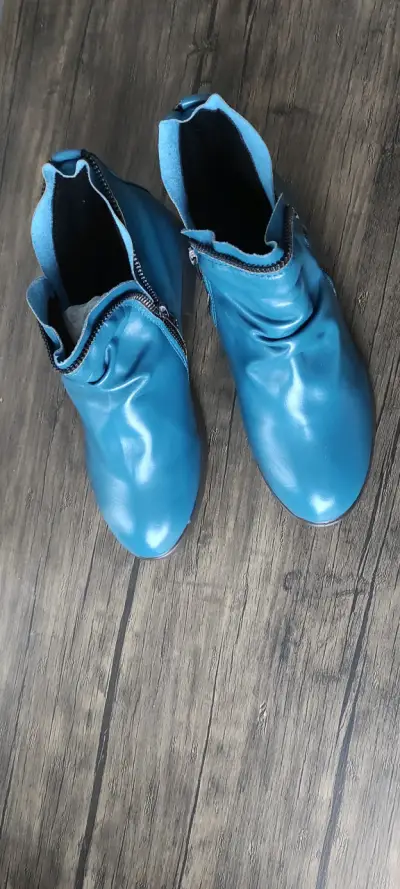 Botines azules con cierre laterales - miniatura 1