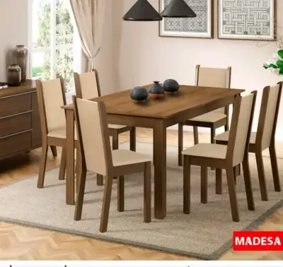 Mesa Madesa para 6 sillas madera - miniatura 1