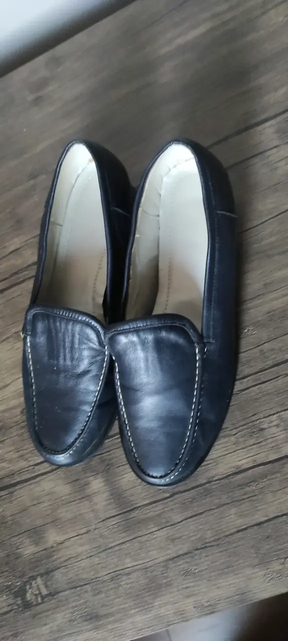 Mocasines de cuero negro para mujer #36 - 1