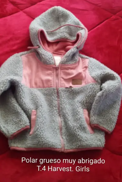 Chaqueta acolchada morada para niña T.4 - miniatura 2