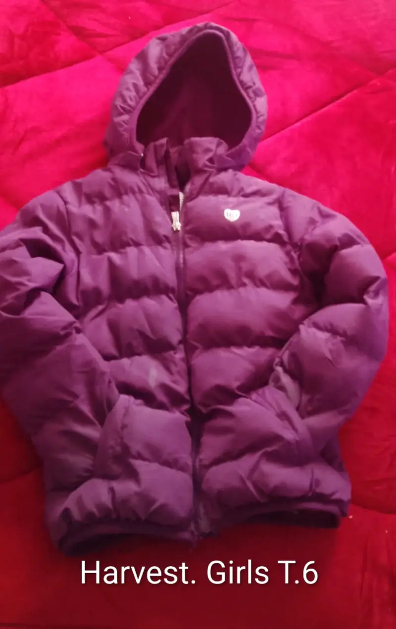 Chaqueta acolchada morada para niña T.4 - 4