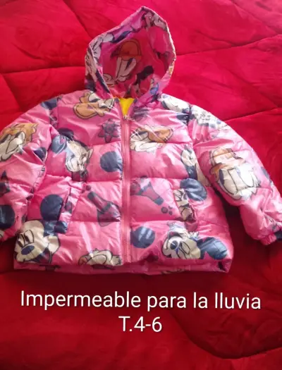 Chaqueta acolchada morada para niña T.4 - miniatura 5