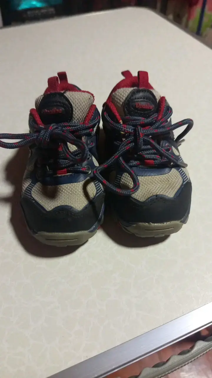 Zapatillas infantiles Opaline beige y azul - 1