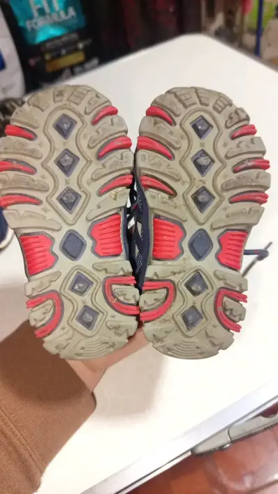 Zapatillas infantiles Opaline beige y azul - miniatura 5