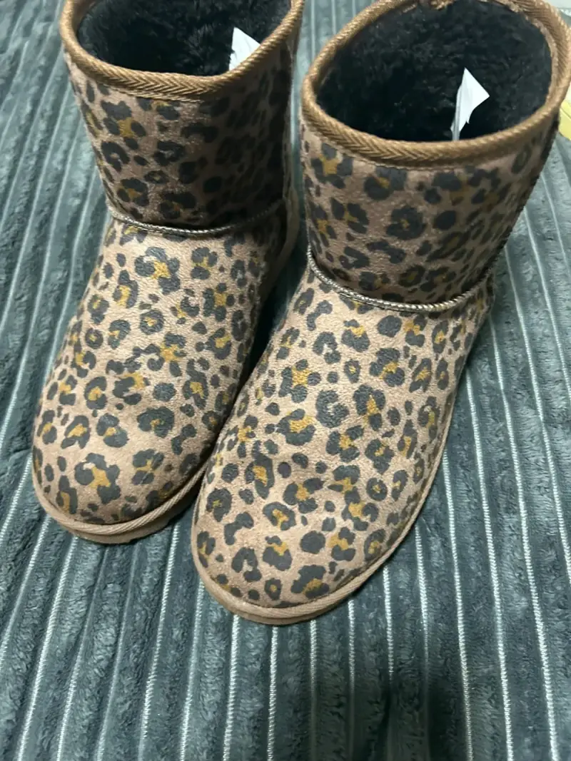 Botas de invierno con estampado de leopardo - 4