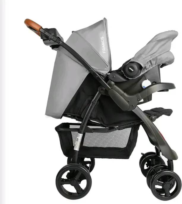 Coche de bebé Francis gris con manillar ajustable - 1