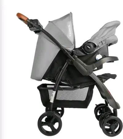 Coche de bebé Francis gris con manillar ajustable - miniatura 1