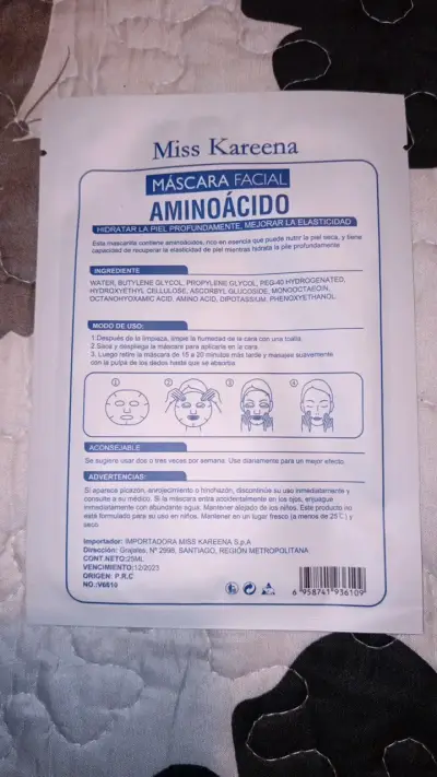 Máscara facial de aminoácidos Miss Kareena - miniatura 2