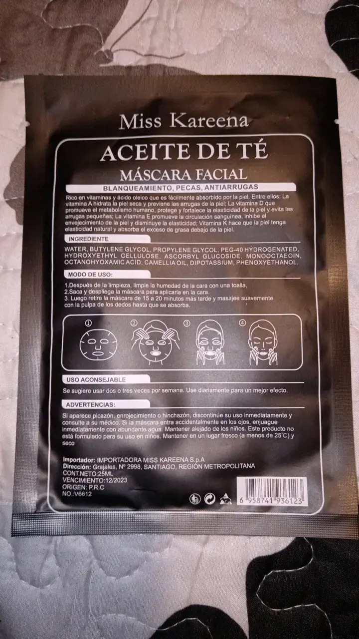 Máscara facial Miss Kareena con aceite de té - 2