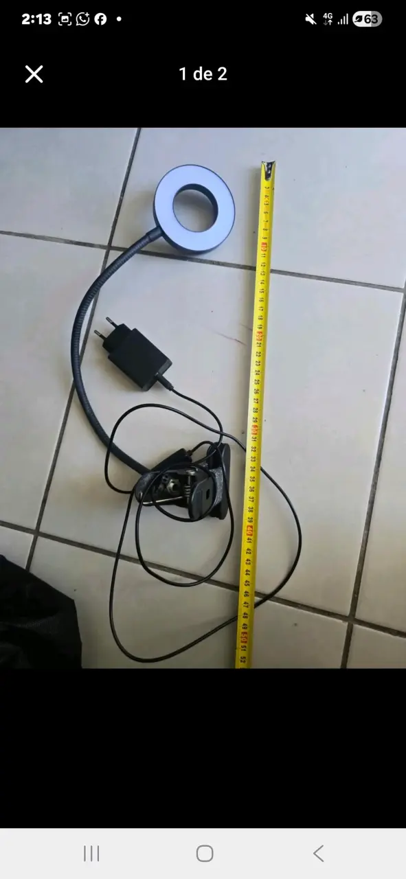Aro de luz LED con soporte ajustable