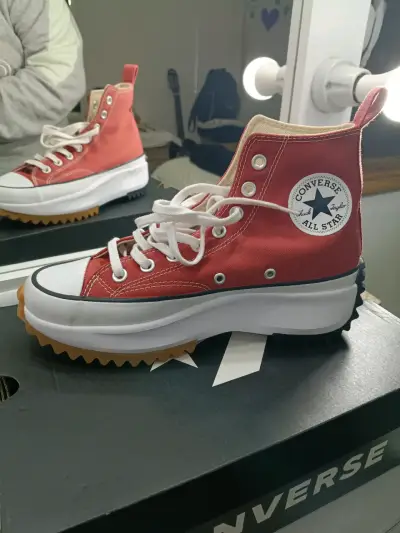 Zapatillas Converse All Star rojas plataforma - miniatura 5