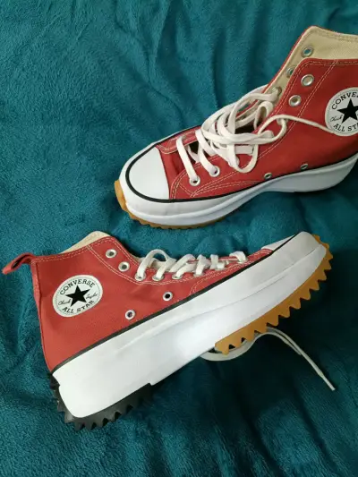 Zapatillas Converse All Star rojas plataforma - miniatura 6