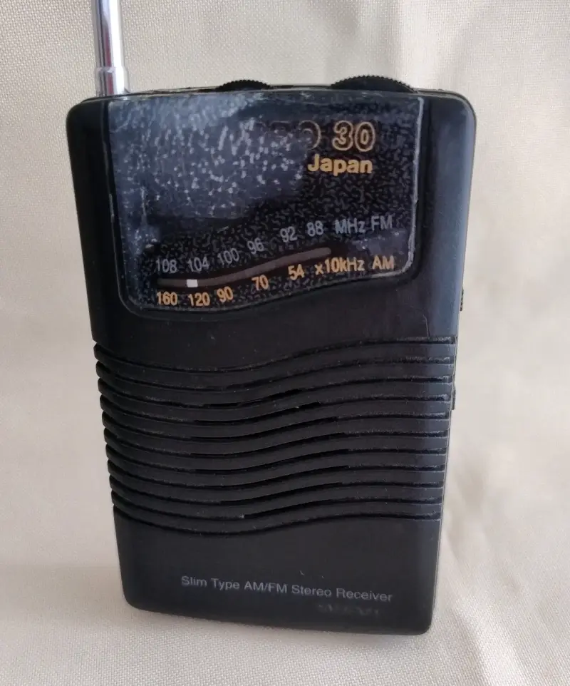 Radio Mini portátil AM/FM vintage de Japón, - 1