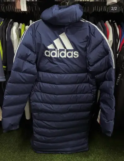 Abrigo largo Adidas azul con capucha - miniatura 2