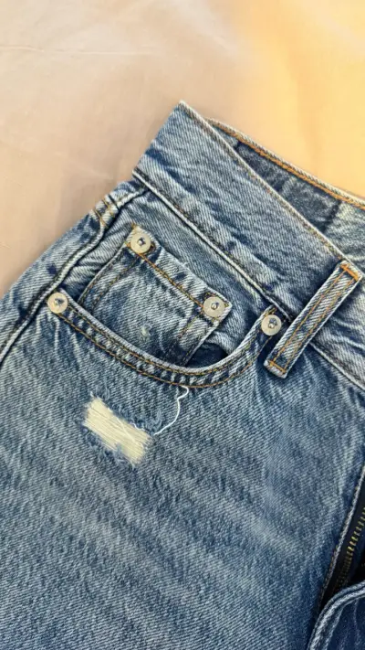 Jeans Aeropostale desgastados de mezclilla azul - miniatura 3