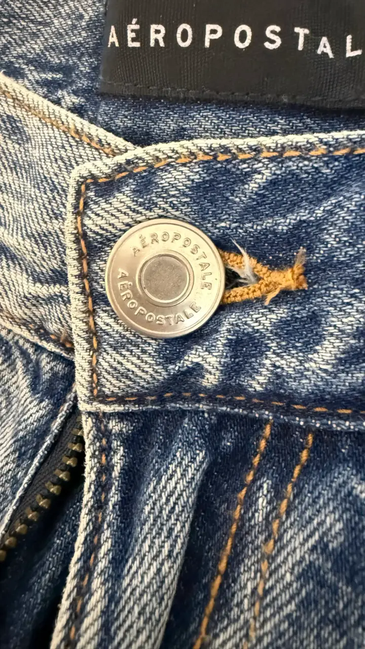 Jeans Aeropostale desgastados de mezclilla azul - 4