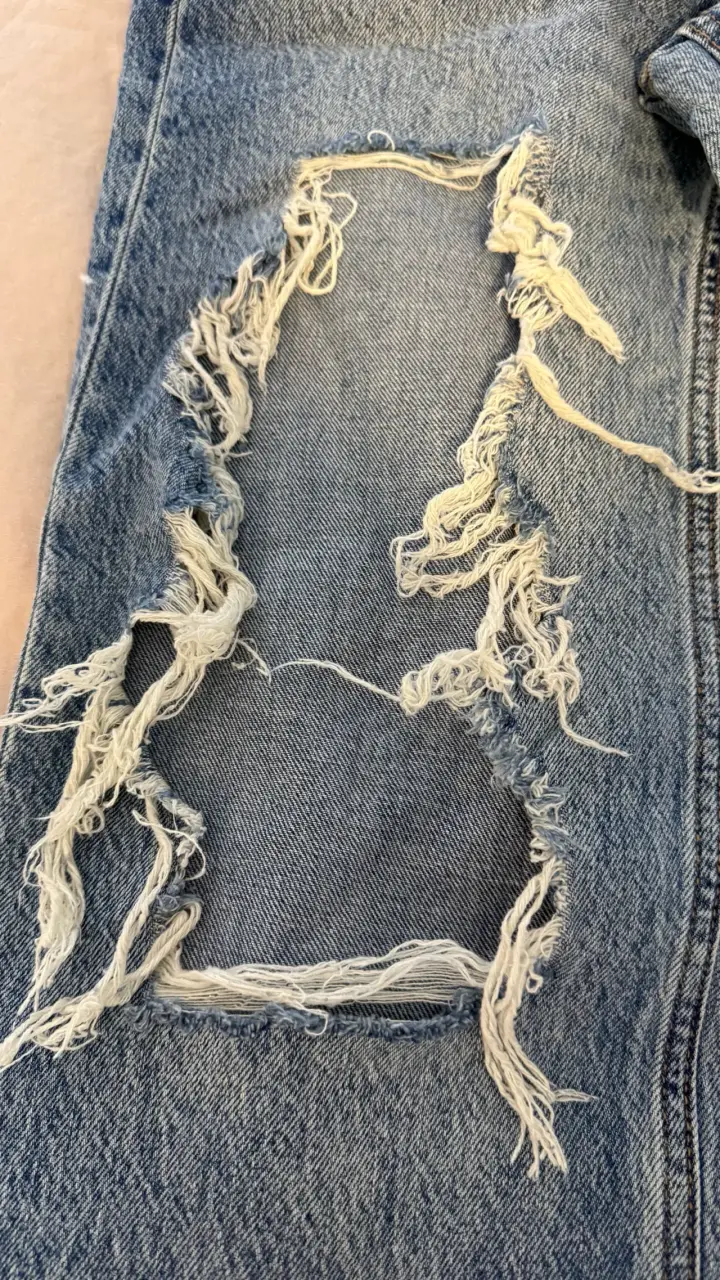 Jeans Aeropostale desgastados de mezclilla azul - 6