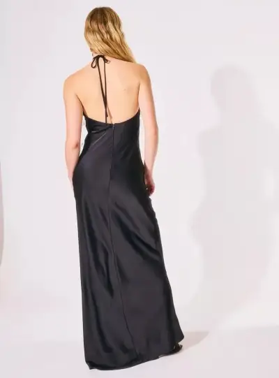 Vestido Club Mol largo negro halter talla S - miniatura 5