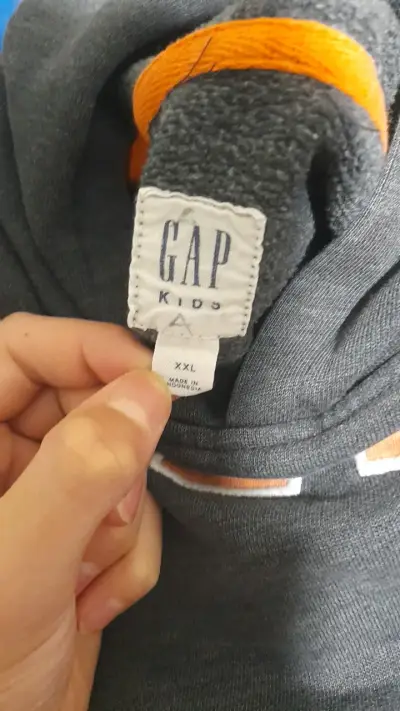 Polerón con capucha GAP gris unisex - miniatura 4