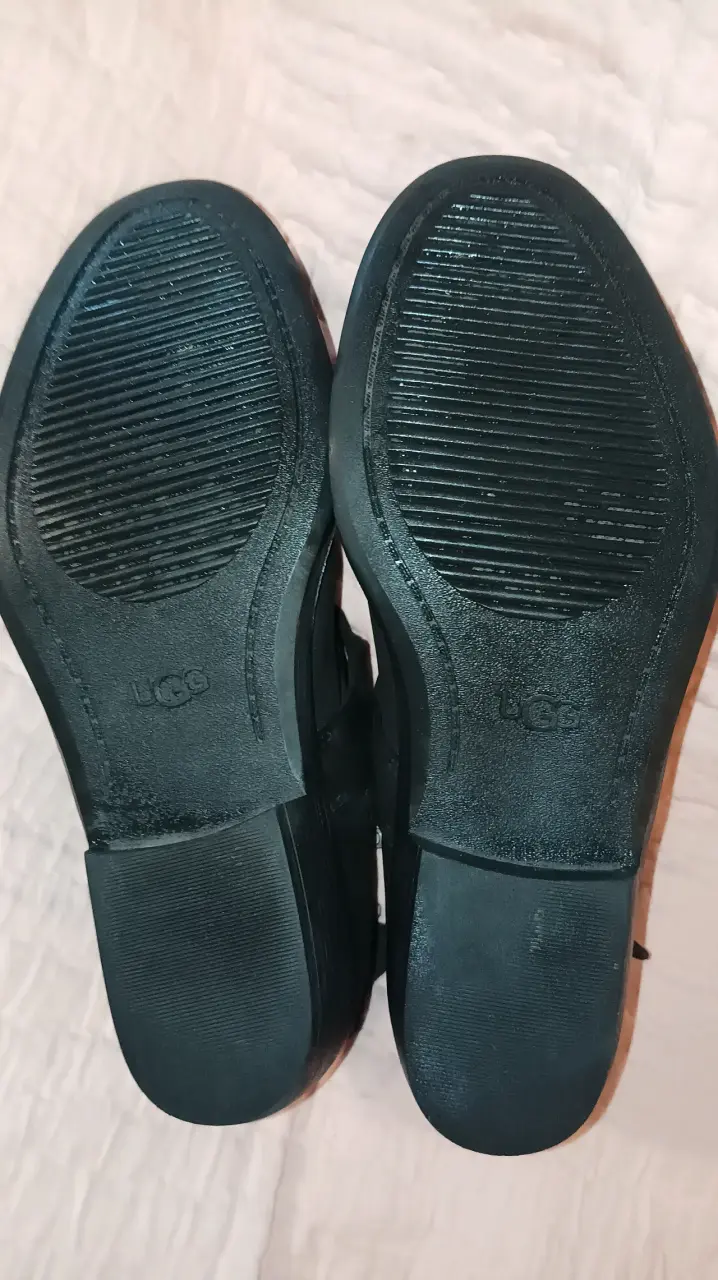 Botines negros UGG cuero con hebilla para mujer - 6