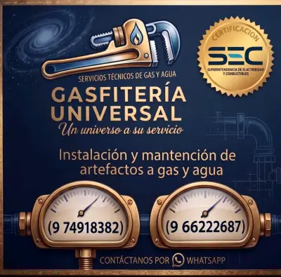 Servicios de gasfitería universal certificados - miniatura 1