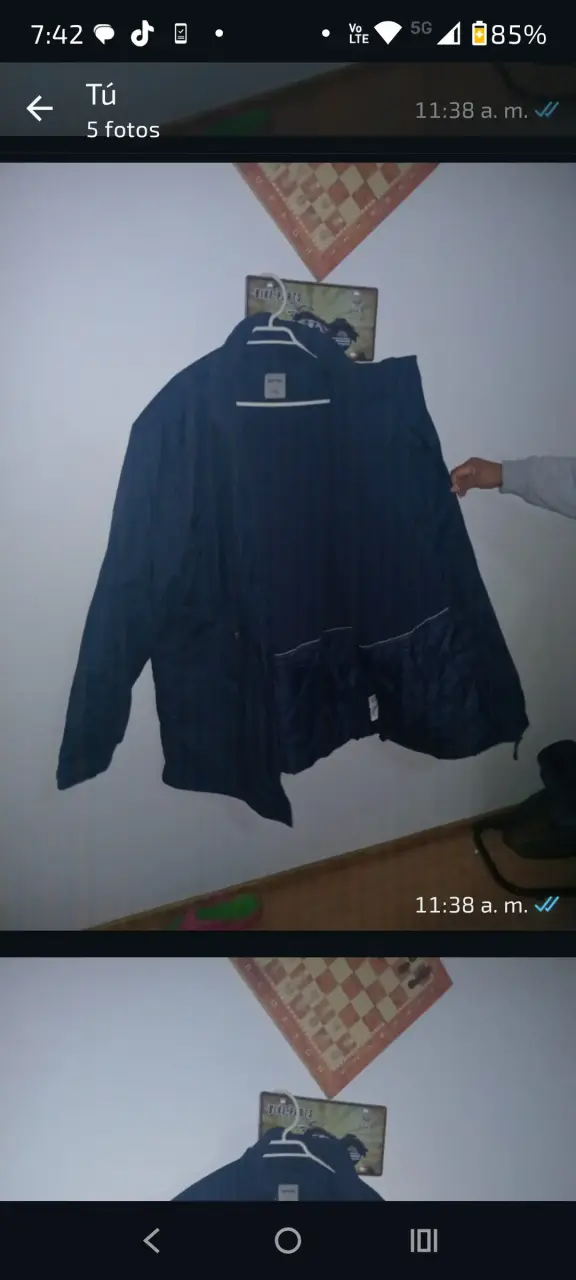 Chaqueta azul impermeable para hombre - 4