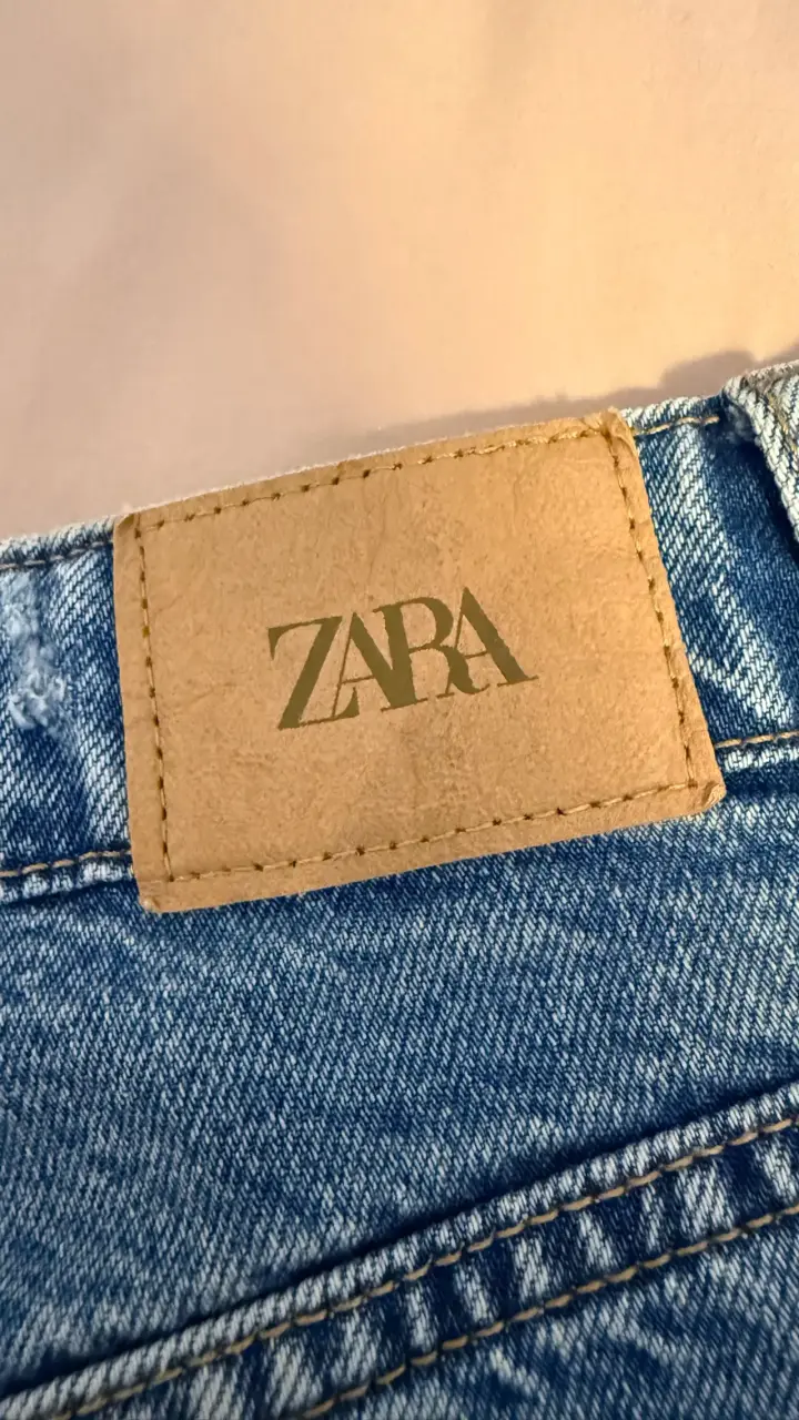 Falda short Zara de mezclilla con flecos - 4