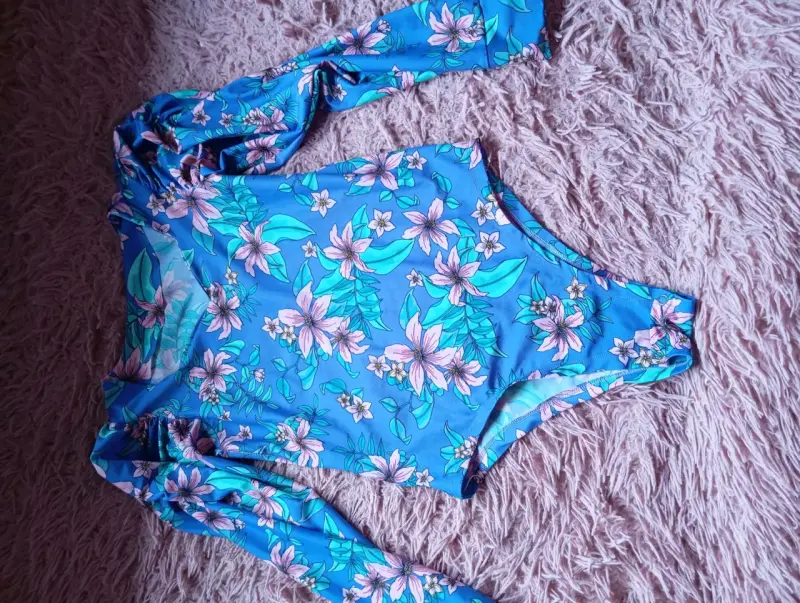 Bodyfloral azul manga larga - 1