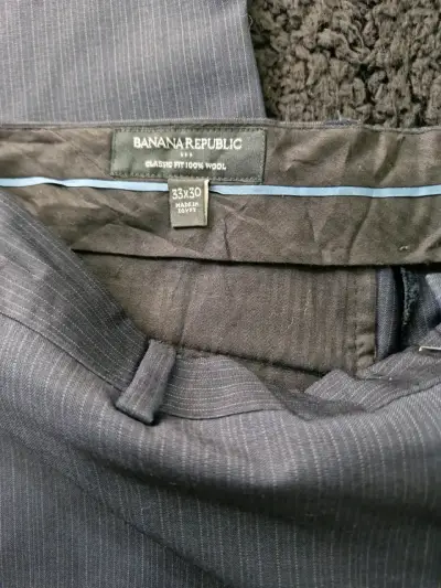 Pantalones de vestir azul oscuro  talla 44 - miniatura 3