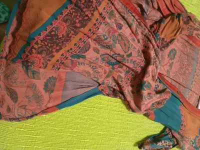 Kimono largo estampado floral bohemio - miniatura 5