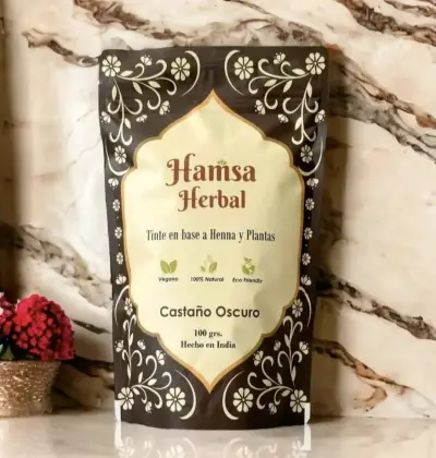 Tinte natural Hamsa Herbal castaño oscuro - miniatura 2