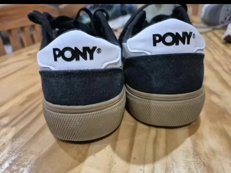 Zapatillas Pony negras de lona unisex - 3