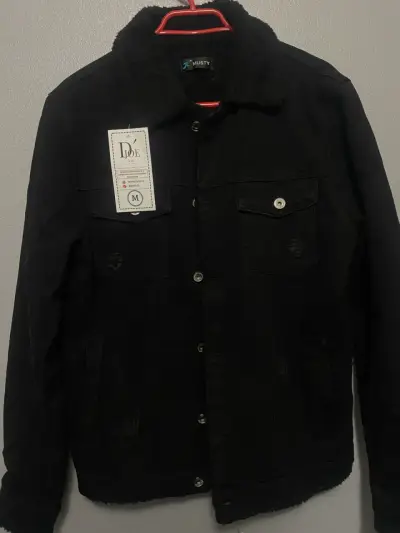 Chaqueta de mezclilla chiporro negra para hombre - miniatura 2