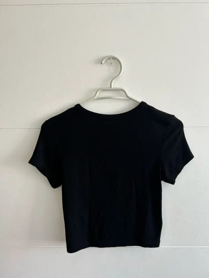 Polera negra básica Zara - 2