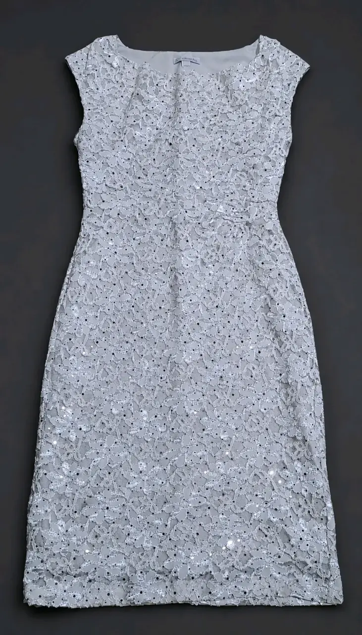 Vestido blanco de encaje para fiesta o boda - 2