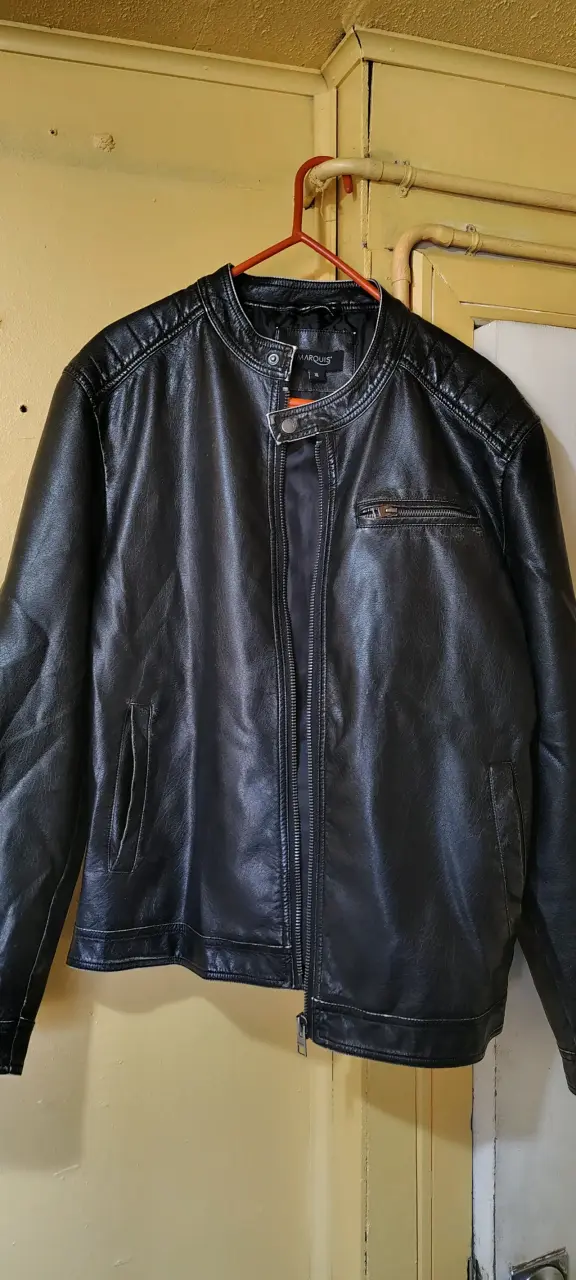 Chaqueta de cuero negra Marquis talla L - 1