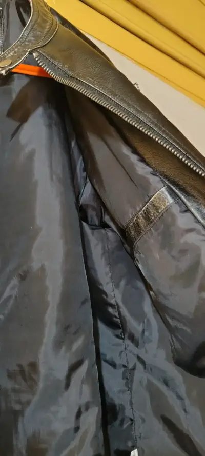 Chaqueta de cuero negra Marquis talla L - miniatura 2