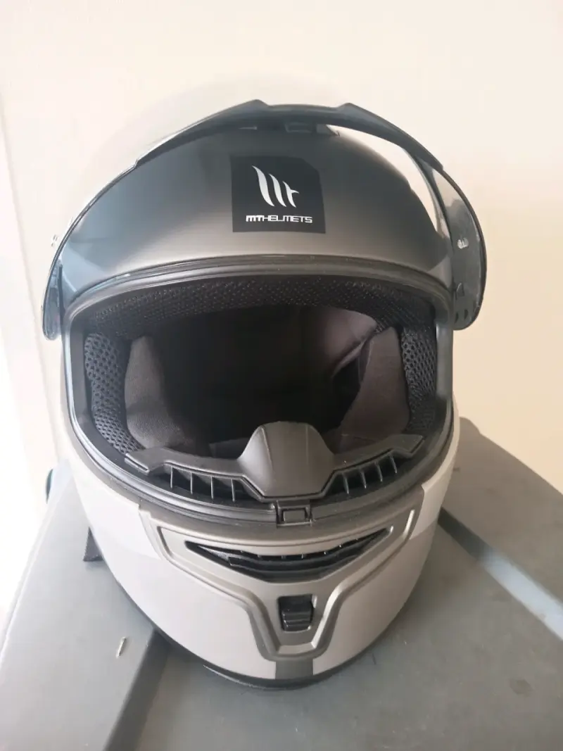 Casco Hummer gris para motocicleta - 5