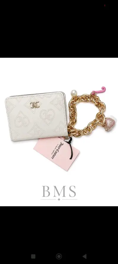 Tarjetero blanco Juicy Couture con cadena dorada - miniatura 2
