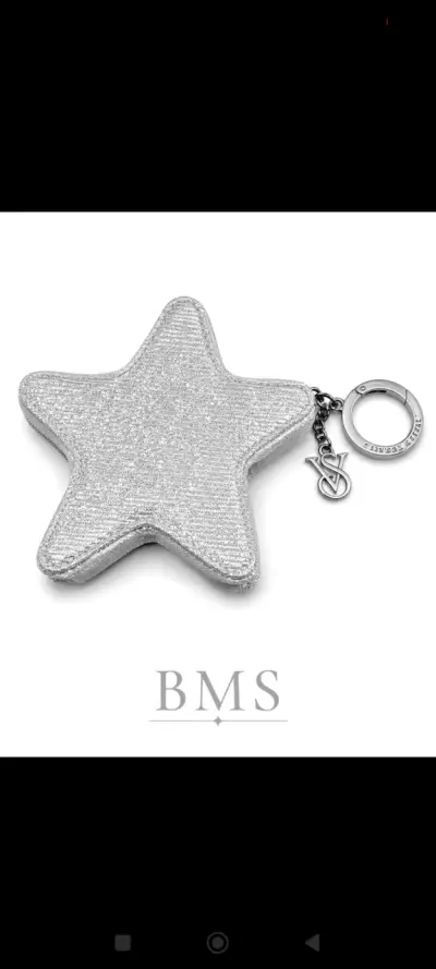 Monedero Llavero estrella plateado brillante vs - miniatura 1
