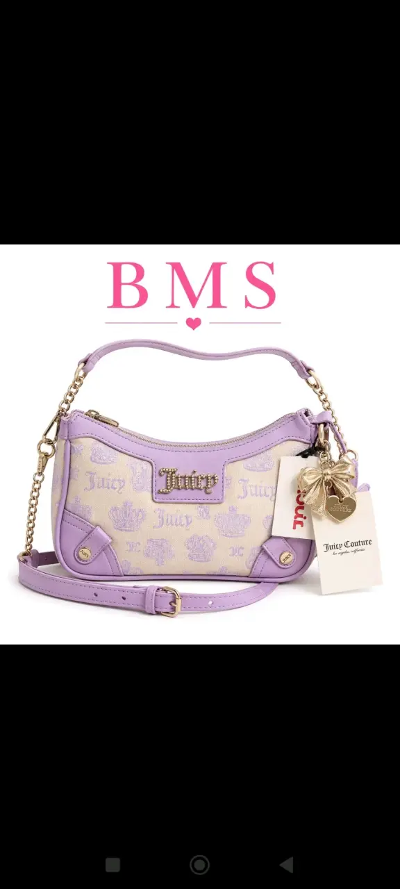 Bolso Juicy Couture lavanda con detalles dorados - 1