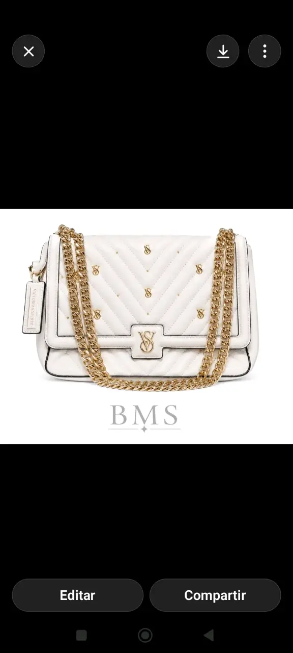 Cartera blanca con cadena dorada Victoria's Secret - 2