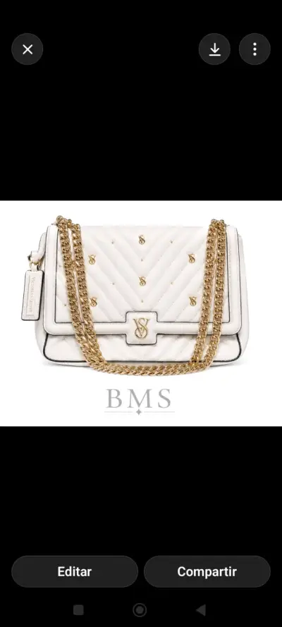 Cartera blanca con cadena dorada Victoria's Secret - miniatura 2