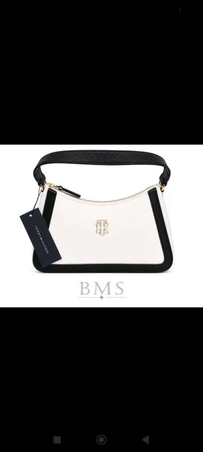 Bolso Tommy Hilfiger blanco y negro - miniatura 2