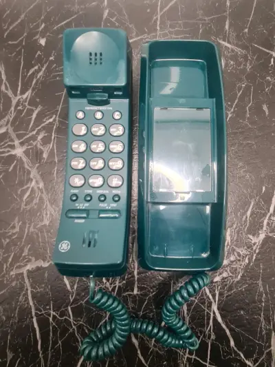 Teléfono fijo GE vintage color verde - miniatura 1