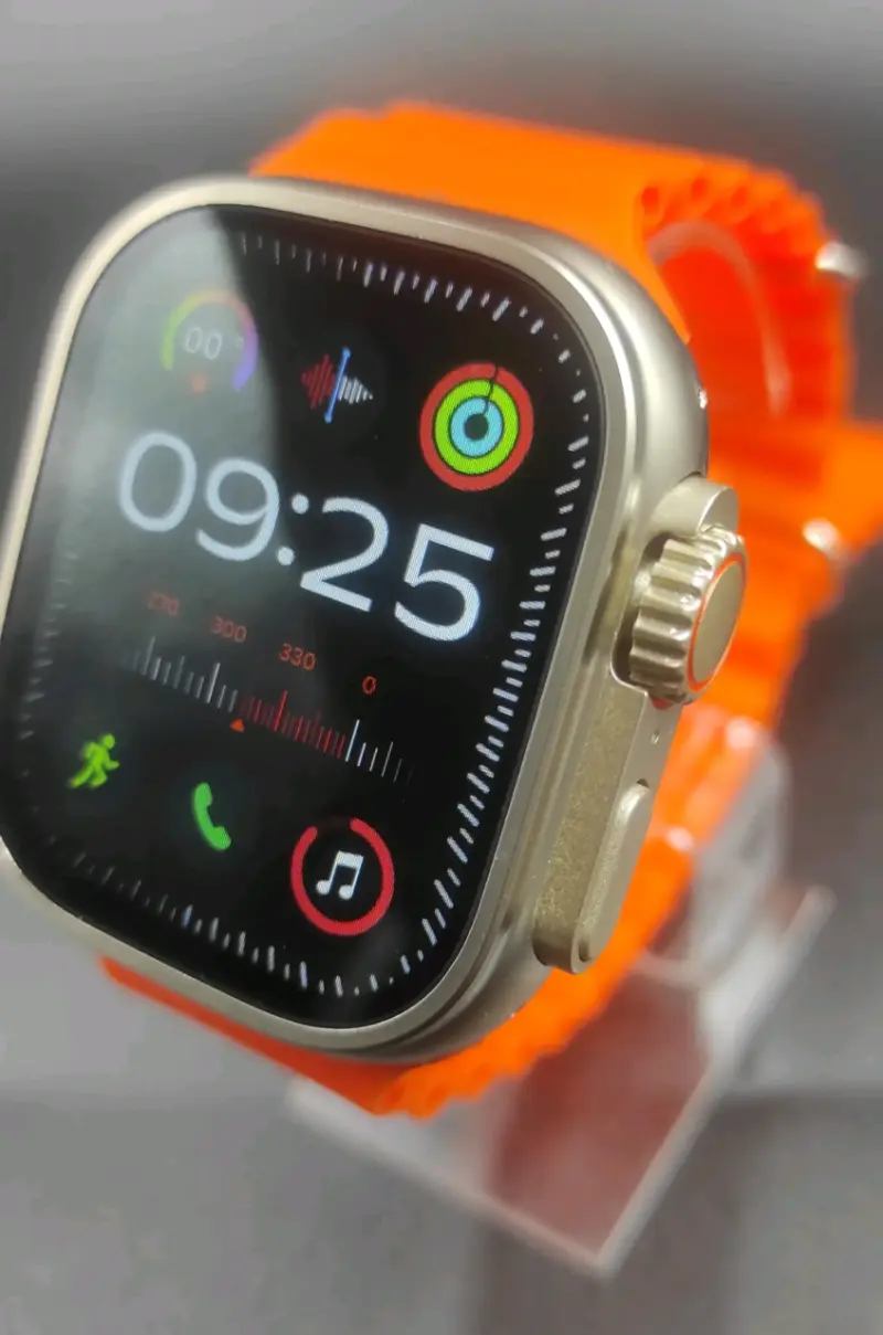Smartwatch con correa naranja vibrante - 4
