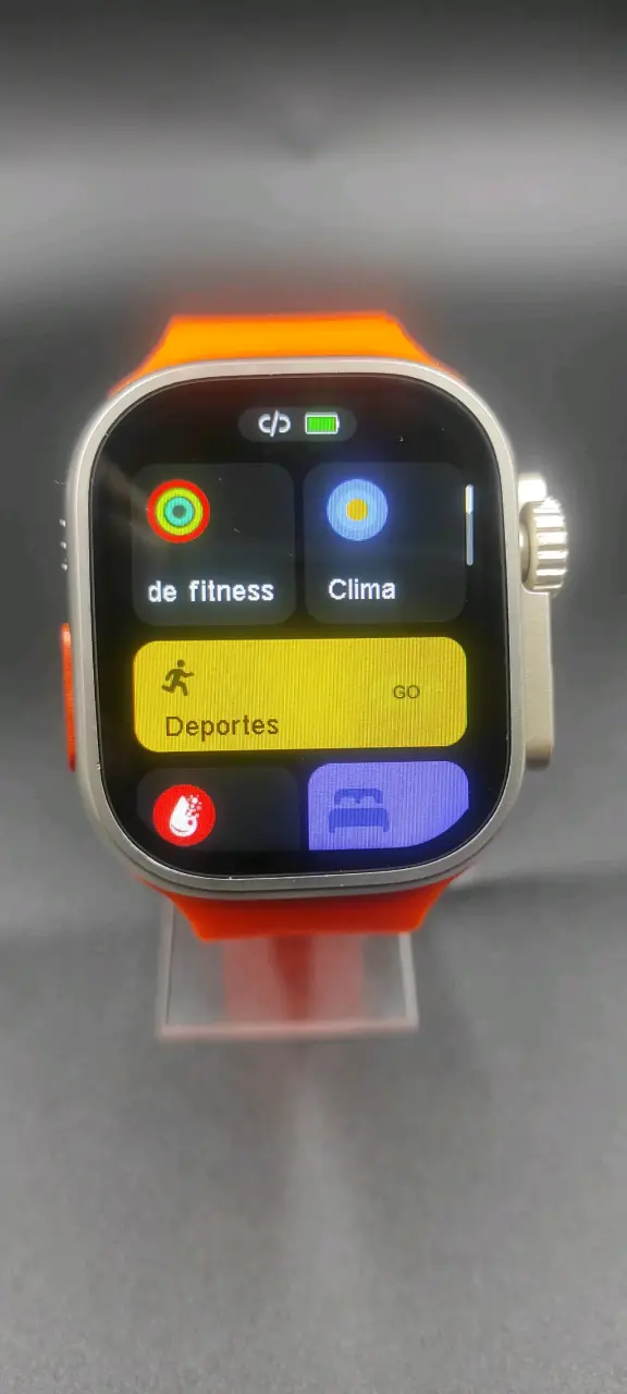 Smartwatch con correa naranja vibrante - 5